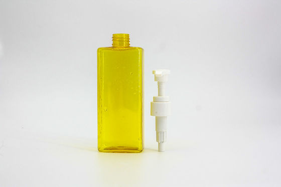 Yellow Cuboid Plastic 250ml 24mm Hand Sanitizer Gel Bottle
