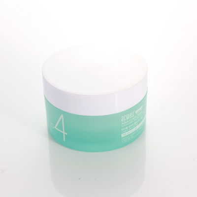 50ml PS Combination Green Cosmetic Plastic Jar With Screw Cap